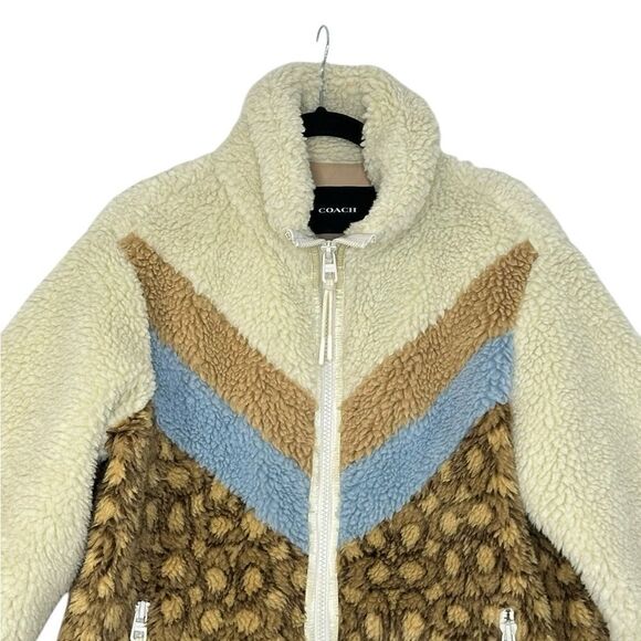 NEW Coach Sherpa Signature Teddy Jacket | Size M - Picture 6 of 11